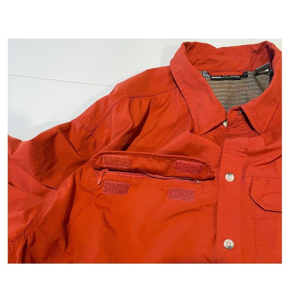 REI Men's Button Down Nylon Shirt Sz XXL UPF 40+ Fishing Hiking Outdoors Rust - Picture 7 of 14